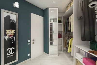 Дизайн гардеробной комнаты заказать проект 3D интерьера фото Киев