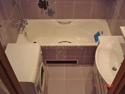 Дизайн маленькой ванной комнаты с стиральной машиной » Картинки и  фотографии дизайна квартир, домов, коттеджей