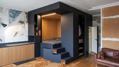 Дизайн СМАРТ-КВАРТИРЫ 17-25 кв.м. Идеи дизайна квартиры миниатюрного  размера. Дизайн гостинки - YouTube