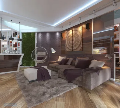 Дизайн проект двухкомнатной комнатной квартиры 90 кв.м. | Студия Дениса  Серова