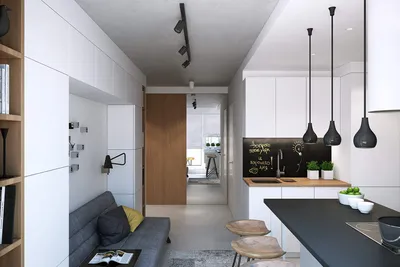 Современный дизайн однокомнатной квартиры 43 кв. м. от студии Geometrium