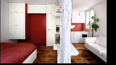Дизайн квартиры 25 кв. м в Париже. Интерьер маленькой квартиры. - YouTube