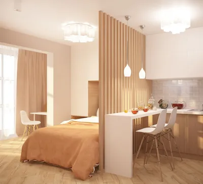 Маленькая квартира-студия. Дизайн интерьера | DedalDesign.ru - Part 223