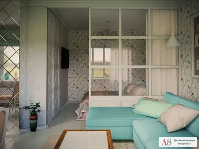 Дизайн однокомнатной квартиры 37 кв м: планировка интерьера однушки и  студии с фото