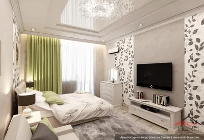 Дизайн спальни-гостиной 18 кв.м » Картинки и фотографии дизайна квартир,  домов, коттеджей