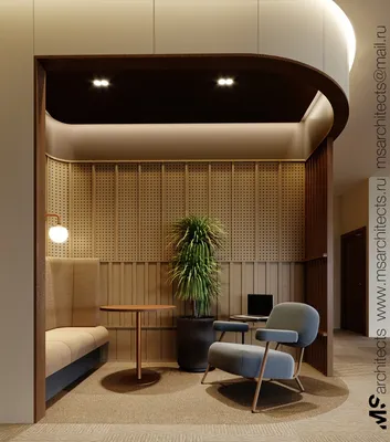 Дизайн интерьера офиса компании в Москва Сити