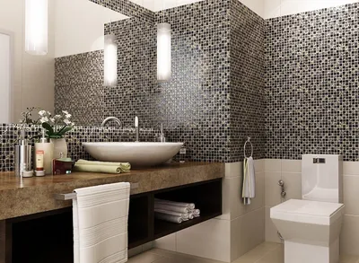 Мозаика в ванной комнате - 72 фото