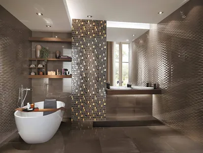 Мозаика в интерьере ванной - 72 фото