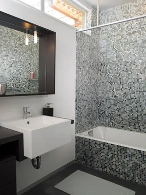 Мозаика для ванной комнаты: фото лучших сочетаний цветов и вариантов  дизайна, пошаговая инструкция по укладке плитки своими руками