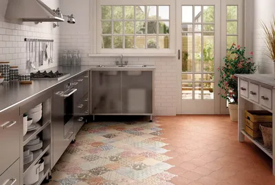 Напольная плитка в интерьере кухни: 25 идей дизайна на фото
