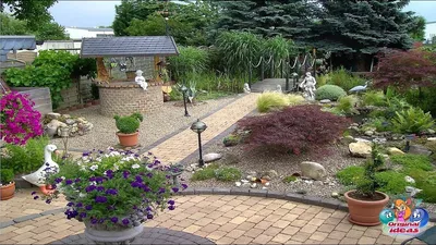 Interesting ideas for design of the yard of a private house. - YouTube