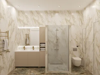 Дизайн ванной комнаты для молодой пары - Smart Design