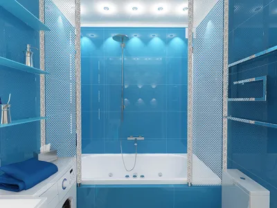 Ванные комнаты в голубых тона - фото дизайна интерьера - Интернет-журнал  Inhomes