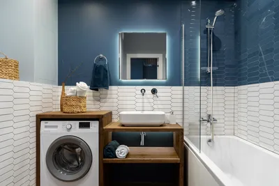 Голубая ванная комната