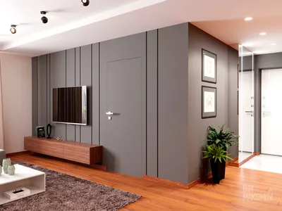 Современная трехкомнатная квартира в серых тонах - Студия дизайна  интерьеров: квартиры, дома, офисы
