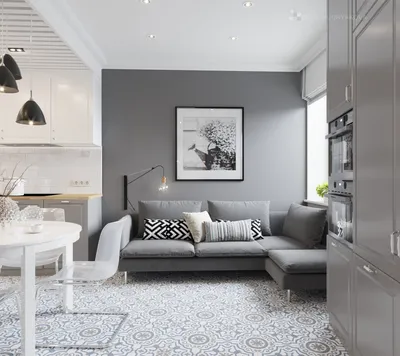 Дизайн комнаты гостиной в серых тонах - 70 фото
