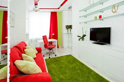 Яркий дизайн комнаты для модной девушки в ЖК \"Де'Геннин\" г. Екатеринбург