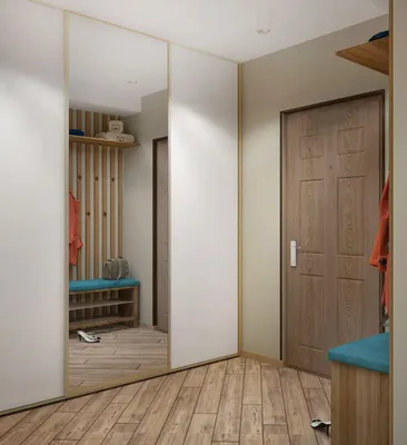 Прихожая-коридор 7 кв.м в 2-х комнатной квартире ➤ смотреть фото дизайна  интерьера