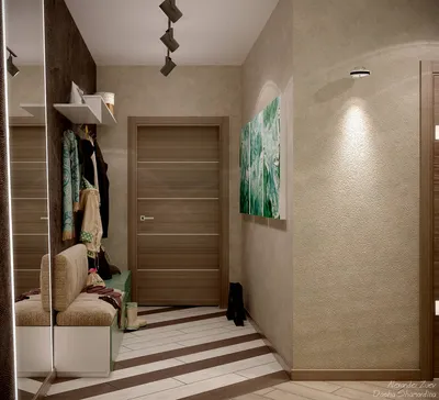 Дизайн коридора в стиле модернизм в квартире в ЖК \"7 континент\