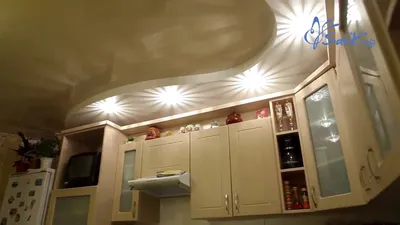 Натяжные потолки на кухне 9 кв м - YouTube