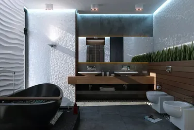 ⭐Туалет в стиле Хай тек,Стиль хайтек в интерьере ванная,Интерьер ванной в  стиле Hi Tech,Ванная комната в стиле лофт хайтек