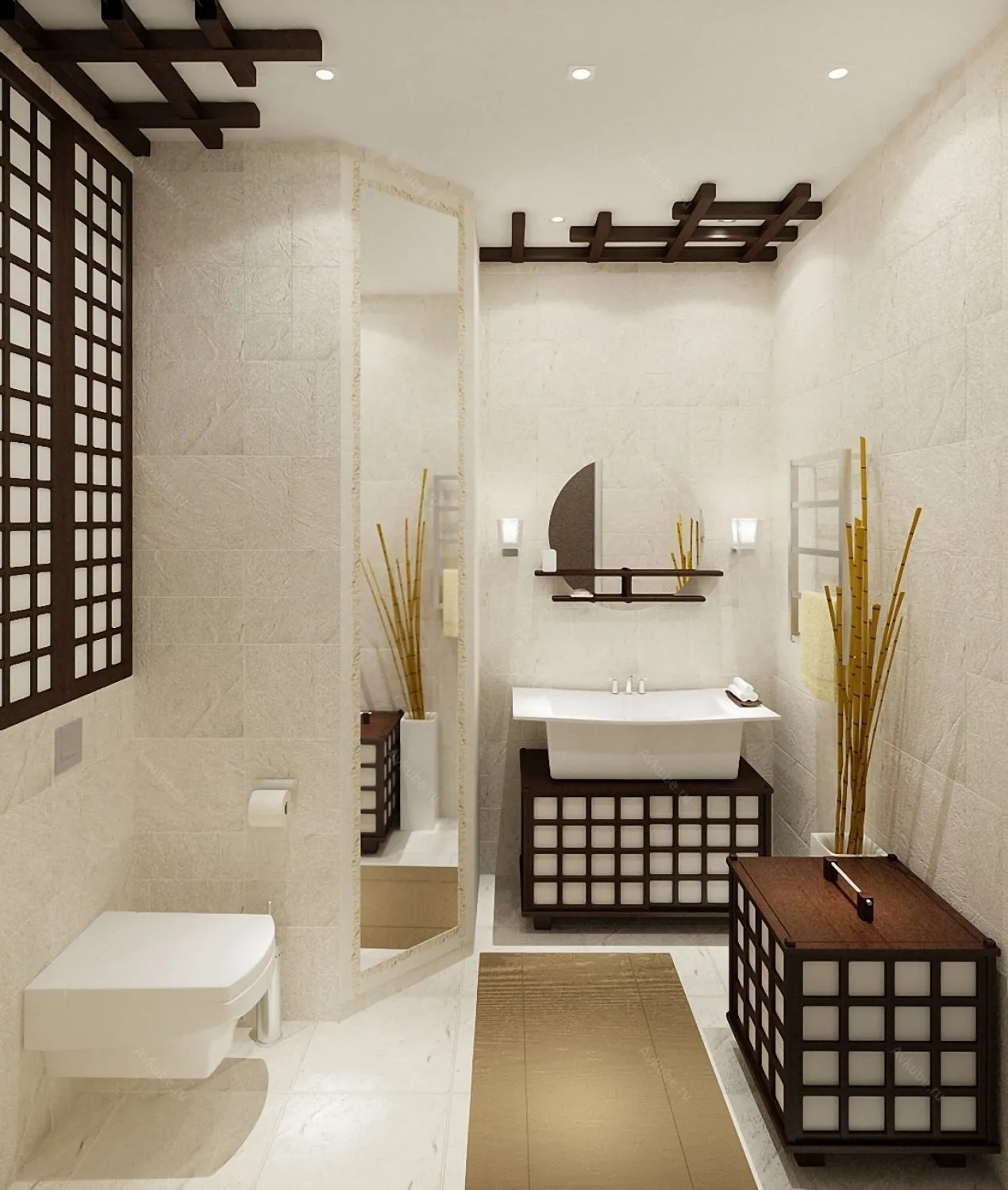 18 идей для дизайна ванной комнаты в японском стиле ‒ успокаивающая буддийская безмятежность