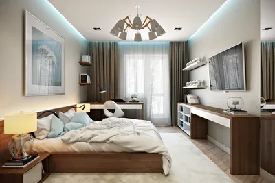 Дизайн спальни в маленькой комнате - 60 фото