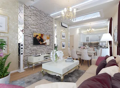 Дизайн проект 3-х комнатной квартиры 100 кв.м. в классическом стиле |  Студия Дениса Серова