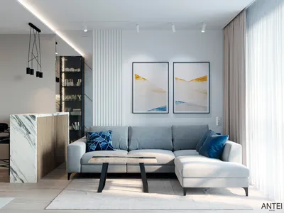 Дизайн интерьера трехкомнатной квартиры в ЖК Минск Мир