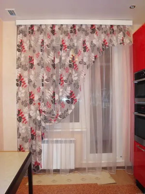Шторы для компактной кухни в квартире в Тольятти.