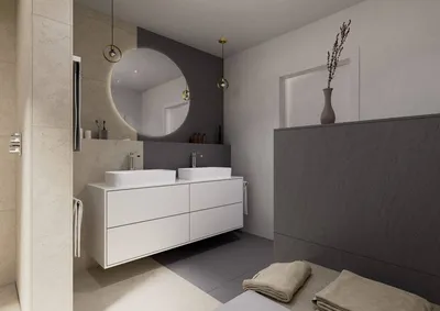 Дизайн интерьера частного дома - Ванная комната в мансарде