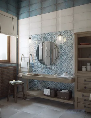 3д визуализация Дизайн интерьера ванной комнаты на мансарде в Чернигове. |  3dlancer.net