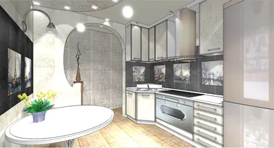 Дизайн-проект: французский интерьер кухни.