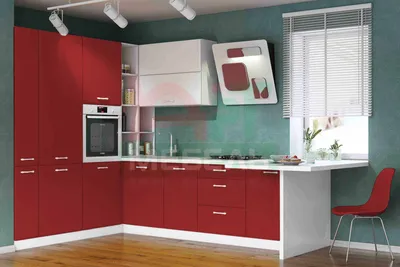 Красные кухонные гарнитуры на заказ. Делаем кухни по размерам. Работаем в  Петрозаводске ежедневно.