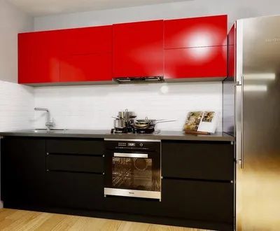 Кухня в красном цвете: идеи сочетания цветов и фото интерьеров
