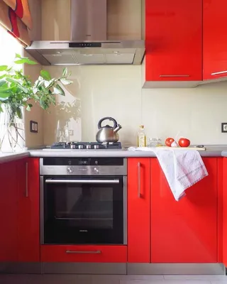Красная кухня - 140 фото лучших идей по сочетанию красного цвета в кухне