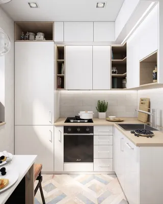 Дизайн маленькой кухни . . Автор inmyroom | Небольшие кухни, Кухня в белых  тонах, Перепланировка кухни