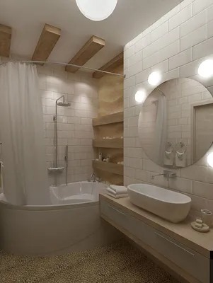 Дизайн ванной комнаты площадью 6 кв.м. - цвет, мебель, освещение