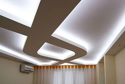 Потолок из гипсокартона на кухне (42 фото): дизайн подвесных конструкций,  видео и фото