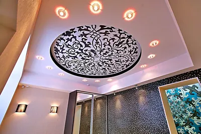 Дизайн потолка в прихожей: как выглядят в интерьерах натяжные,  гипсокартонные и окрашенные потолки (42 фото)