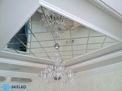 Зеркальная плитка на потолок: виды и монтаж - Skelko