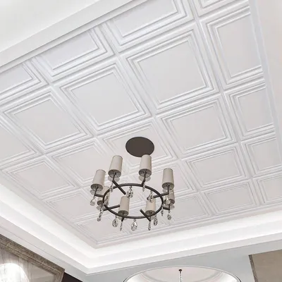 ПВХ 3D потолочная плитка, настенные панели, декоративные водонепроницаемые  влагостойкие пластиковые листы белого цвета (60x60 см), 12 шт. - купить по  выгодной цене | AliExpress