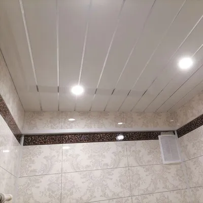 Комплект подвесного потолка ПВХ белый глянец/хром в ванную комнату  1.5м*1.78м — купить в интернет-магазине OZON с быстрой доставкой