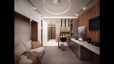 Современный дизайн квартиры-студии 25 кв. м. - YouTube