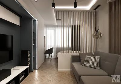 Дизайн современной небольшой квартиры 41 кв. м.