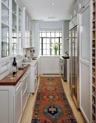 Кухня узкая и длинная: дизайн и фото реальных интерьеров