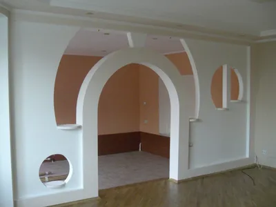 Гипсокартон в коридоре, арки, потолок, ниши, прихожая (ФОТО)