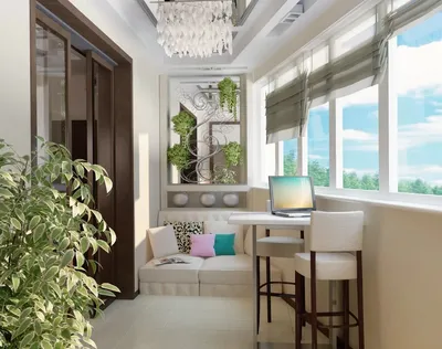 Дизайн интерьера балкона: варианты дизайна, объединяем балкон, узкий балкон,  разработки дизайна, остекление | iLEDS.ru