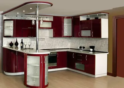Идеи оформления барной стойки на угловой кухне | Дизайн интерьера | Дзен