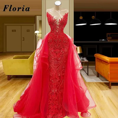 Floria элегантные вечерние платья Дубай дизайн с бисером турецкое 2022  Африканское женское платье для выпускного вечера с красными кристаллами  Длинные вечерние платья - купить по выгодной цене | AliExpress